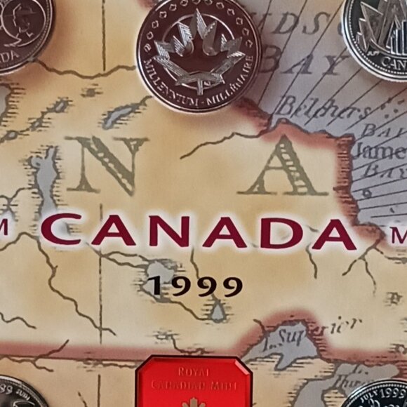 1999 Millennium CANADA - twenty five cent / $0.25 set - 13 quarters - Picture 2 of 3